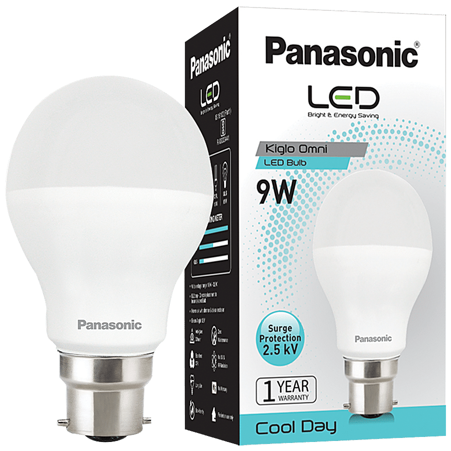 bunker belediging invoer Buy Panasonic LED LED Bulb - 9W,Cool Daylight White,Base B22 Online at Best  Price of Rs 90 - bigbasket