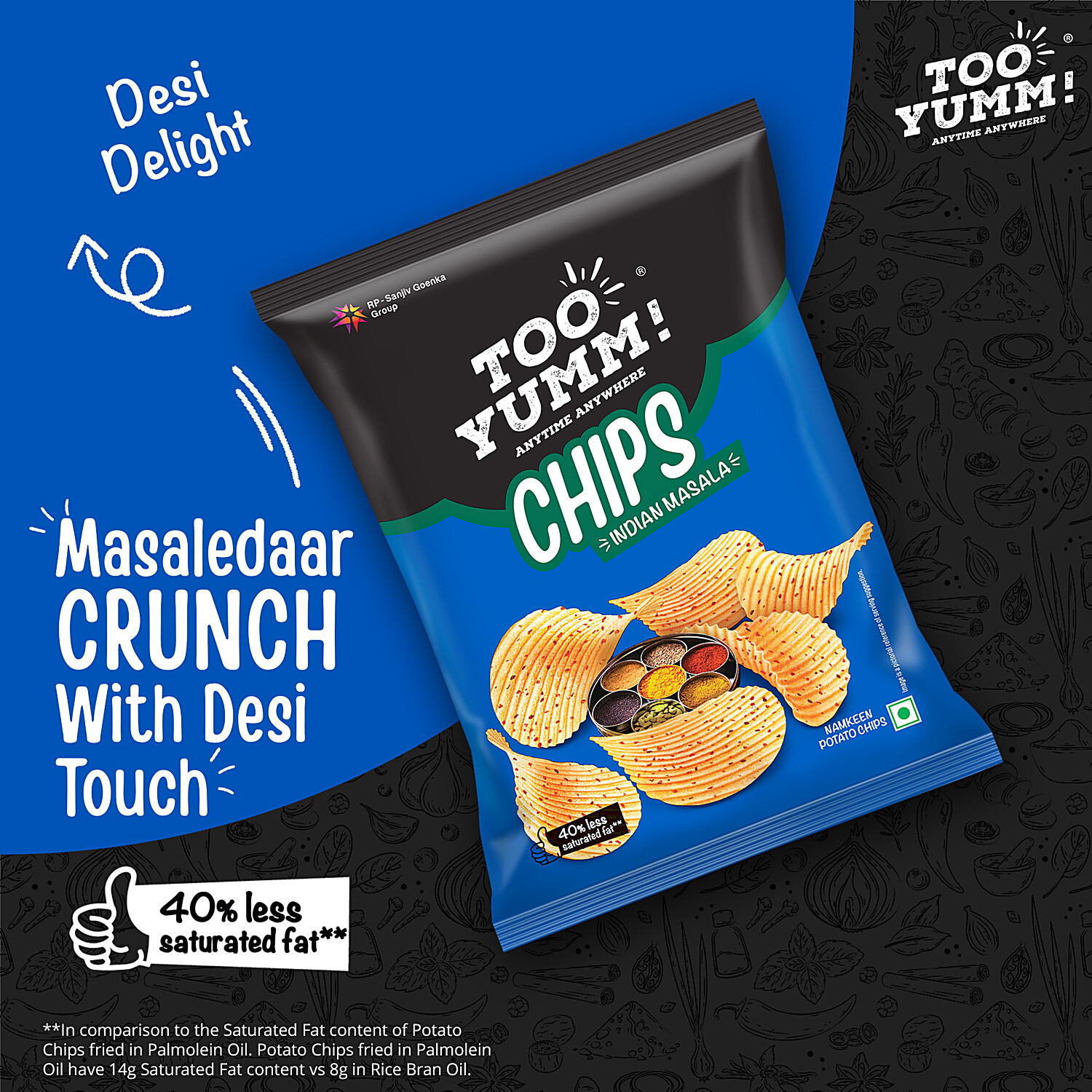 Buy Too Yumm! Indian Masala Flavour Potato Chips Online at Best Price of Rs  30 - bigbasket