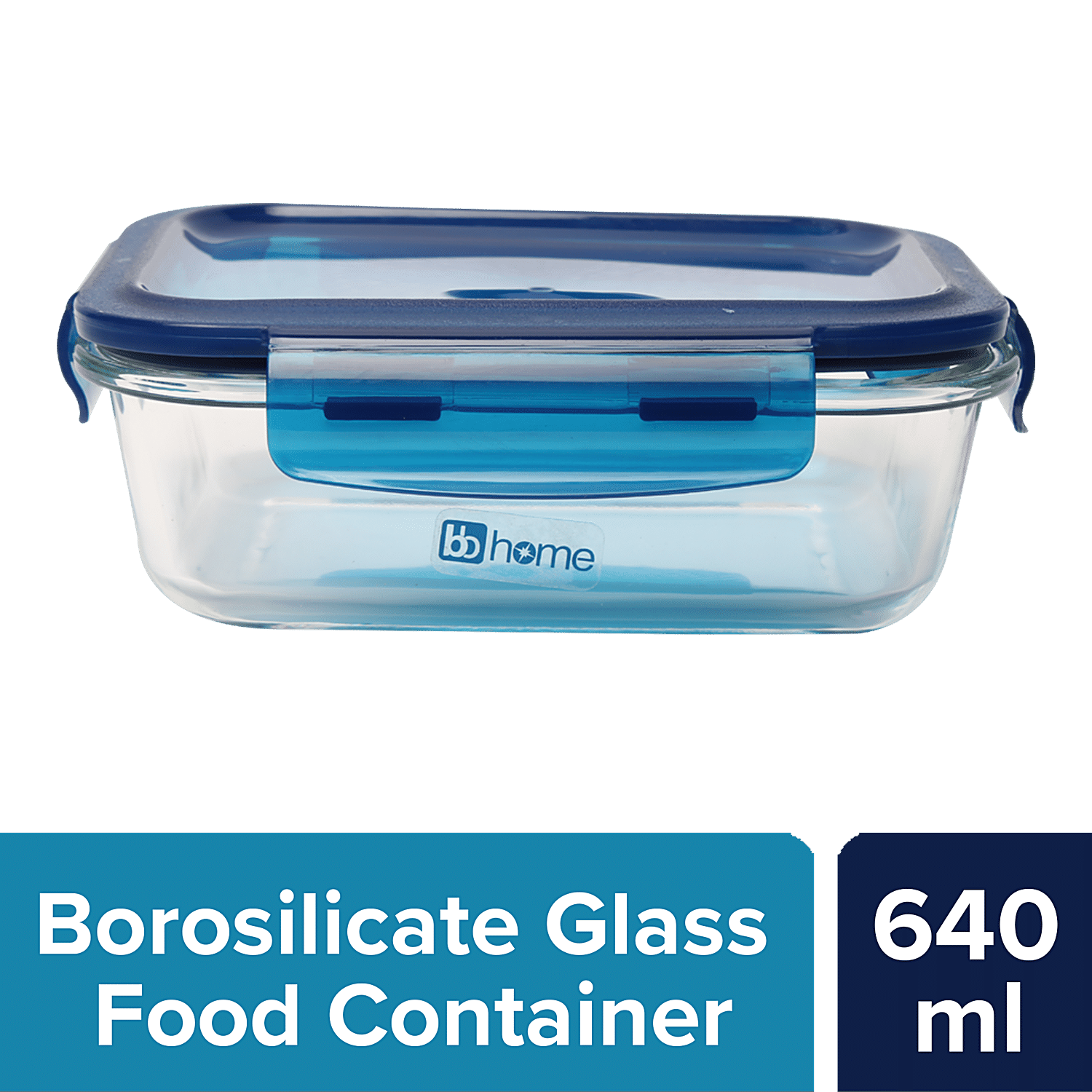 Buy BB Home Glass Lunch Box/Storage Borosilicate Container With Compartment  - Rectangular, Sea Green Online at Best Price of Rs 499 - bigbasket