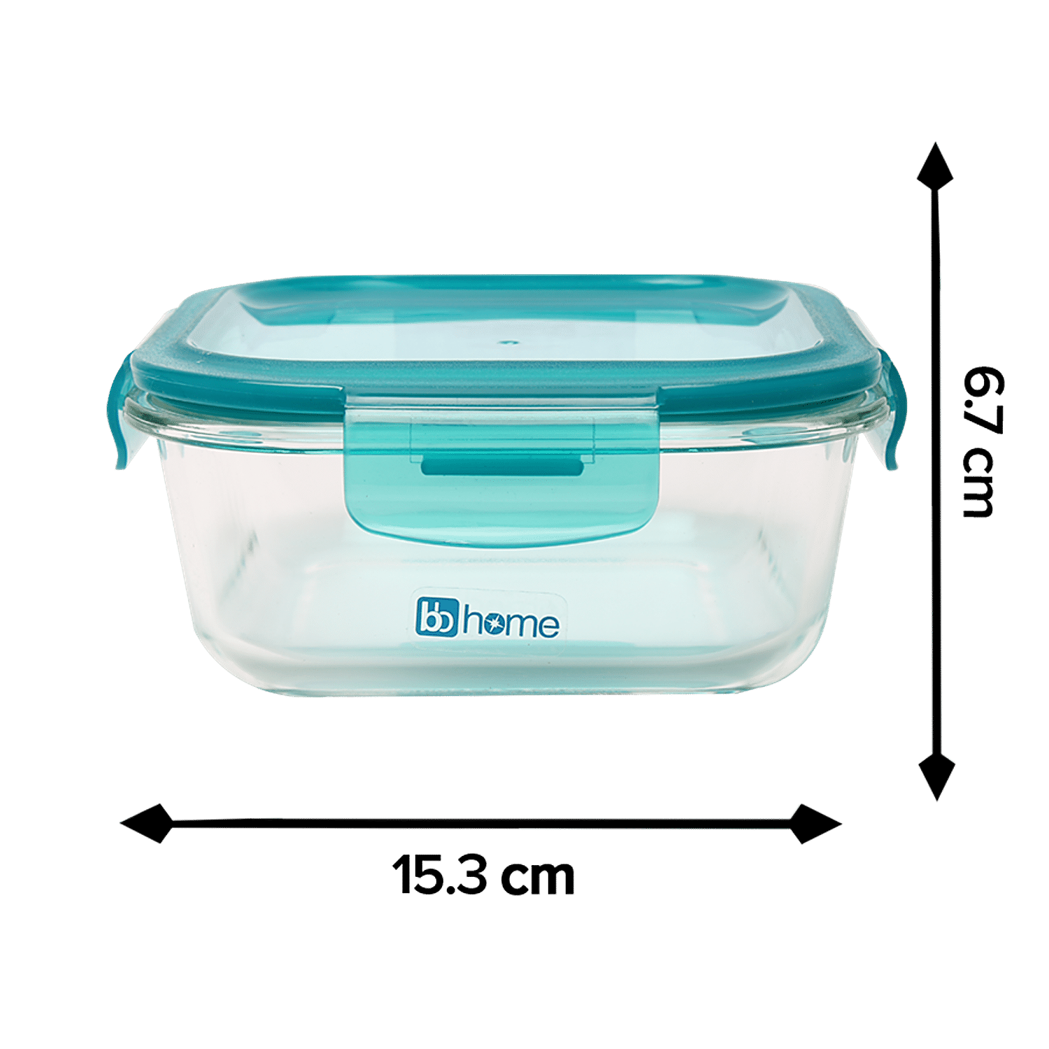 Buy BB Home Glass Lunch Box/Storage Borosilicate Container With Compartment  - Rectangular, Sea Green Online at Best Price of Rs 499 - bigbasket