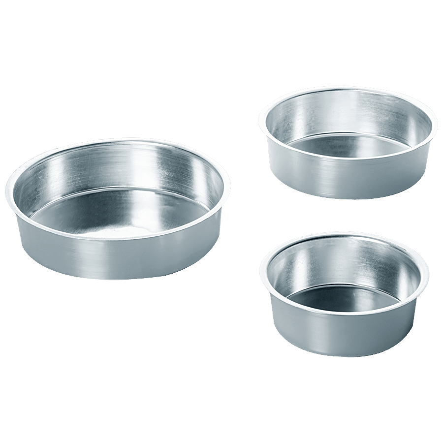 Buy Aluminium Cake Tin Mold - Heavy Duty - Round - 6 inches online in India  at best price