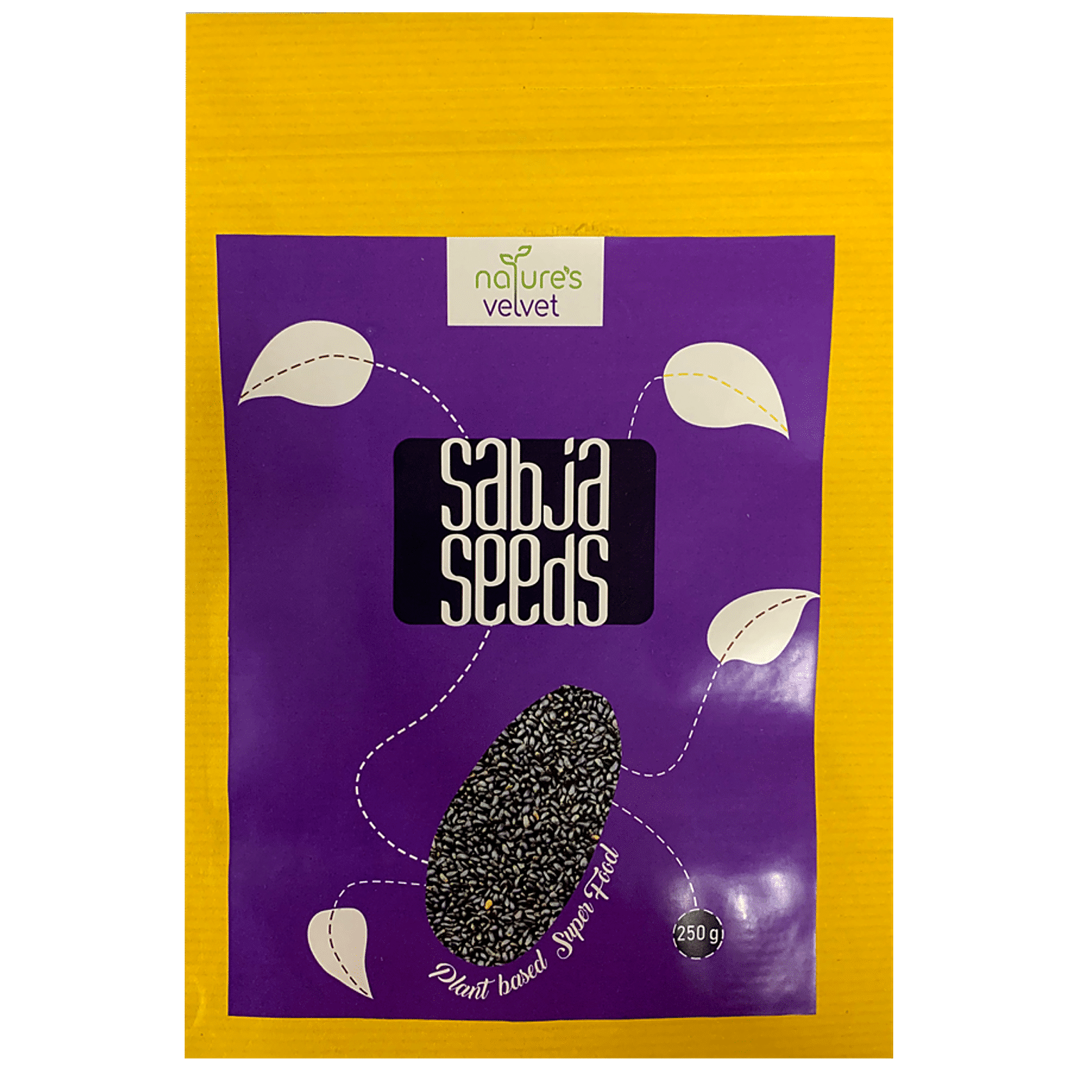 Natures Velvet Basil Seeds Sabja Raw Premium Rich In Fibre 250 g