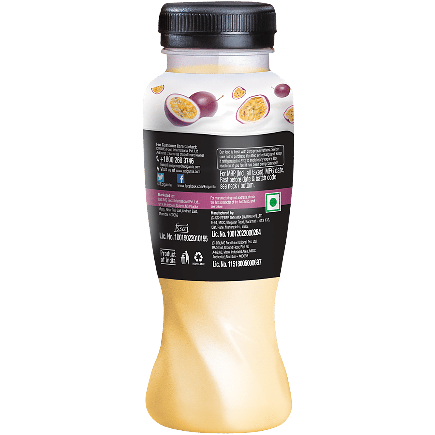 Buy Epigamia Smoothie - Zero Added Sugar, Passion Fruit Online at Best  Price of Rs 70 - bigbasket