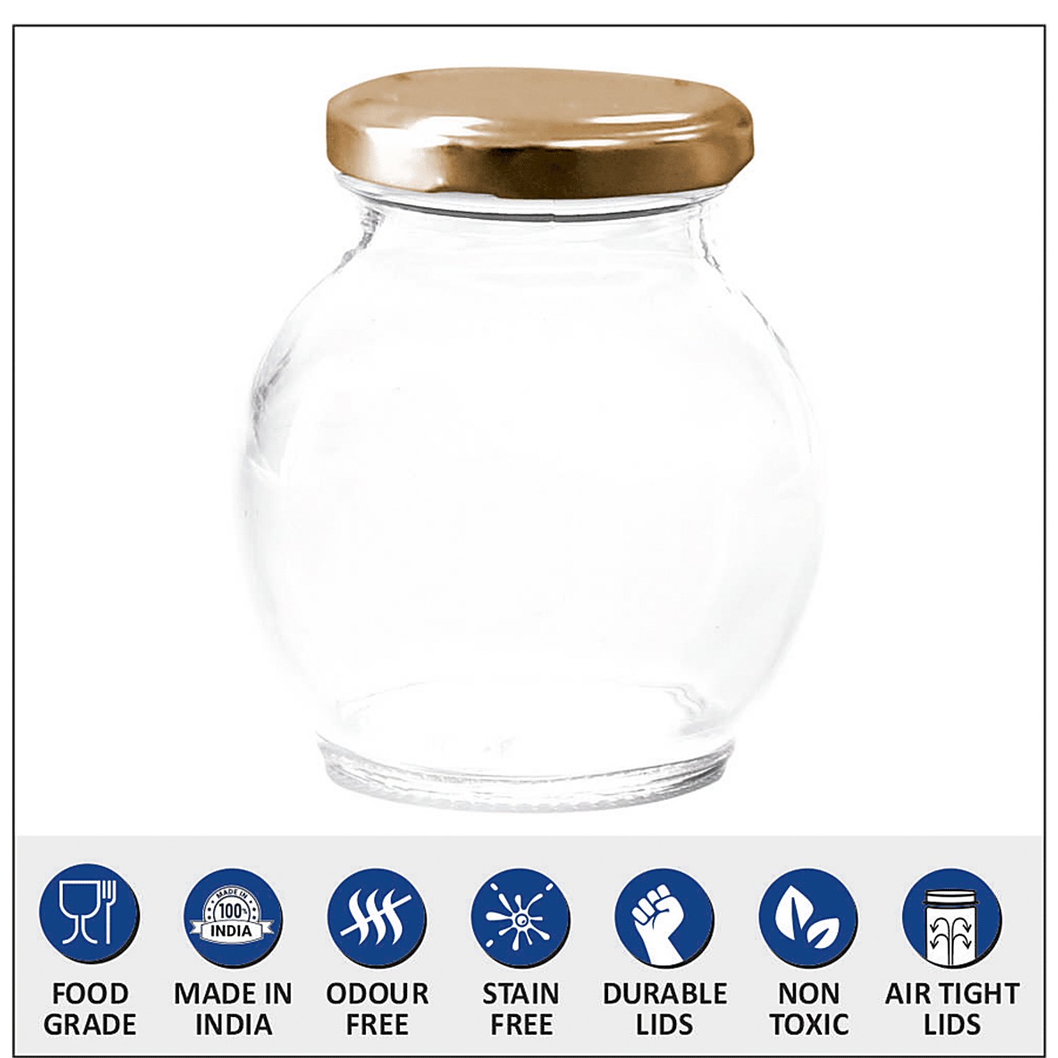 Airtight Glass Jar with wooden lid 4 inches – Clear - House2home-h2h  Manufacture Metal Wood & Glass handicrafts, Moradabad, India