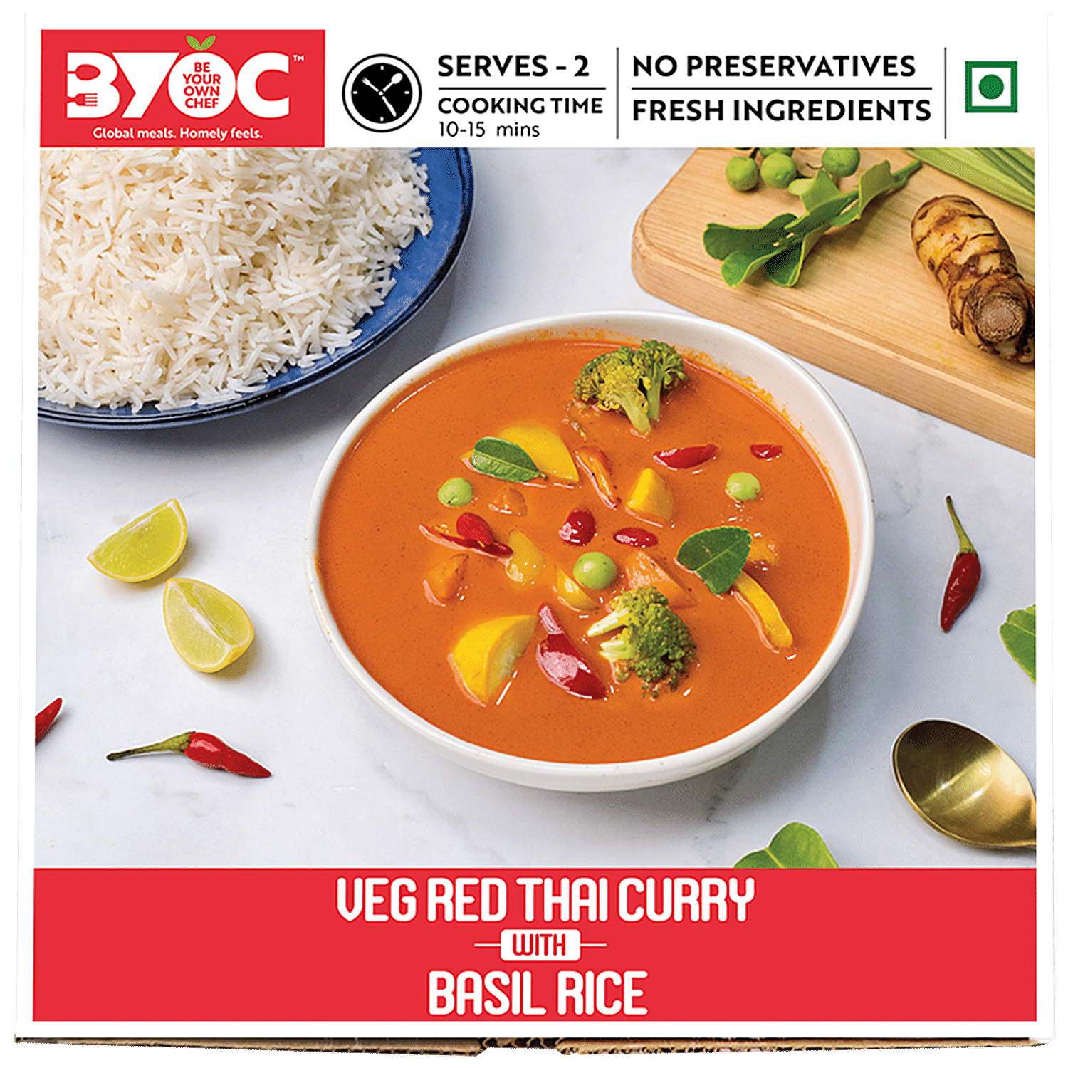 Buy BYOC Ready To Cook Kit Vegetables In Thai Red Curry With