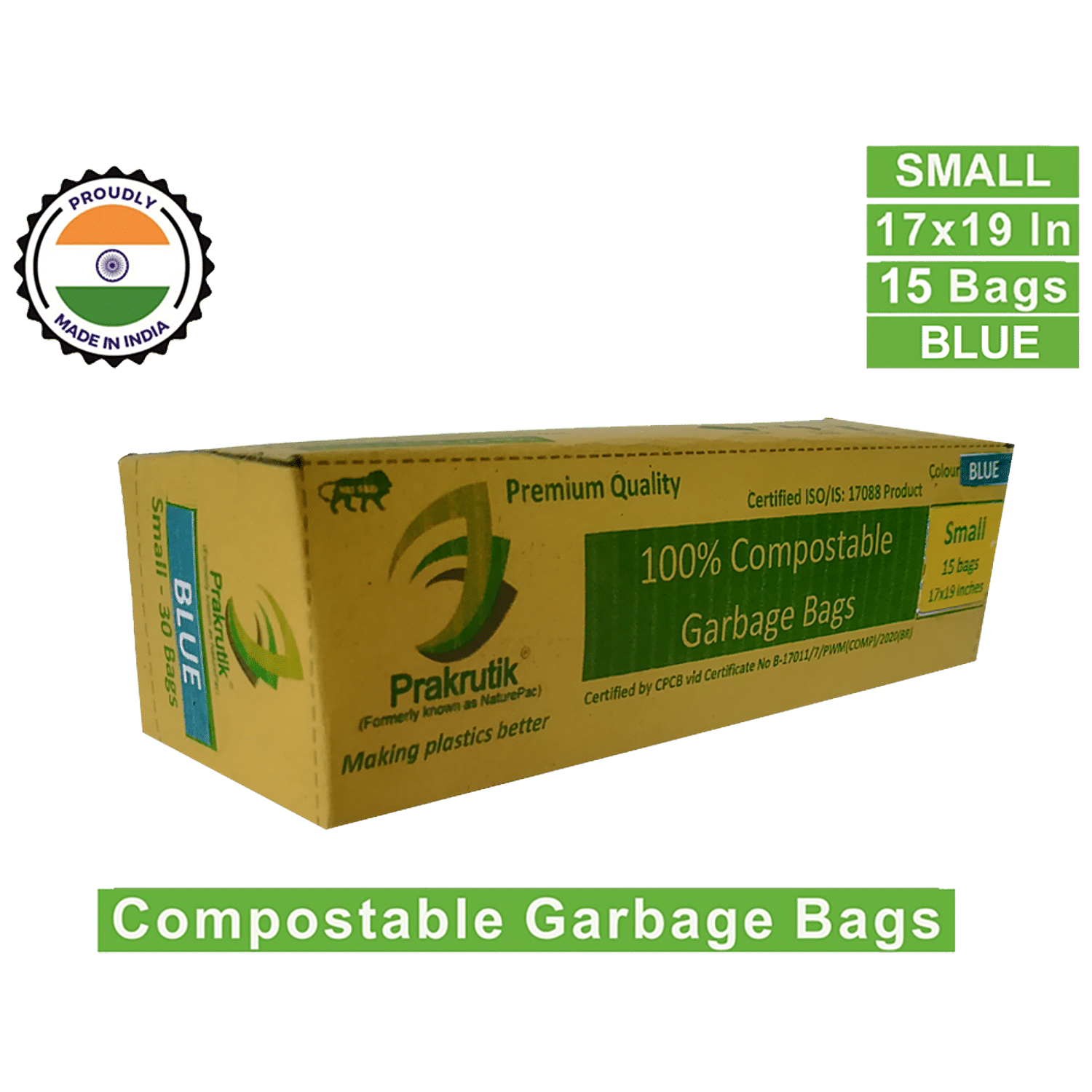 Arth Garbage Bags Black Biodegradable for Kitchen,Office Dustbin Bag Trash  Bag Size Small (43 X