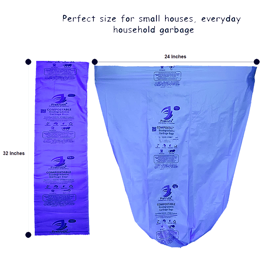 Buy PRAKRUTIK Biodegradable Garbage Bags, Blue (Small Size, 43Cmx51Cm/17x20  Inches), 180 Bags Online at Best Prices in India - JioMart.
