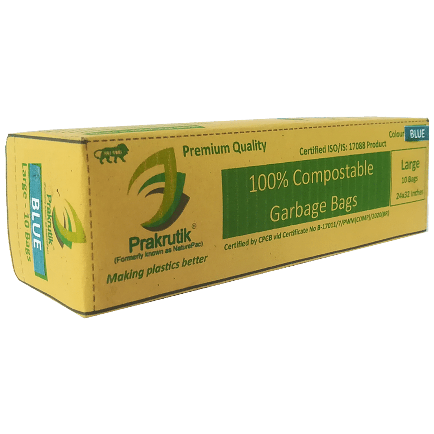 Buy PRAKRUTIK Biodegradable Garbage Bags, Blue (Small Size, 43Cmx51Cm/17x20  Inches), 180 Bags Online at Best Prices in India - JioMart.