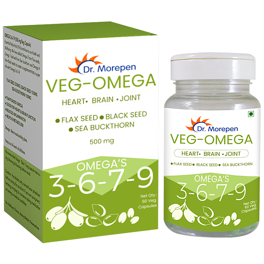 Wirwar Voorstel Houden Buy Dr. Morepen Veg Omega 3 6 7 9 Capsules - For Healthy Heart, Brain &  Joints Online at Best Price - bigbasket