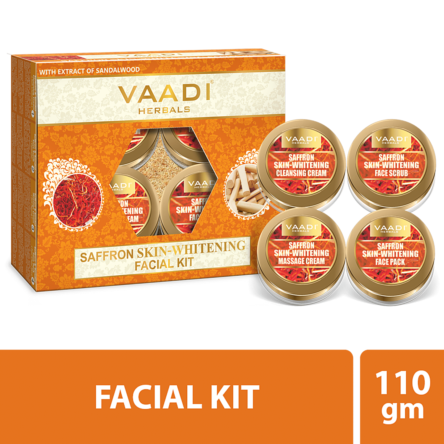 Buy Vaadi Saffron Skin Whitening Facial Kit With Sandalwood