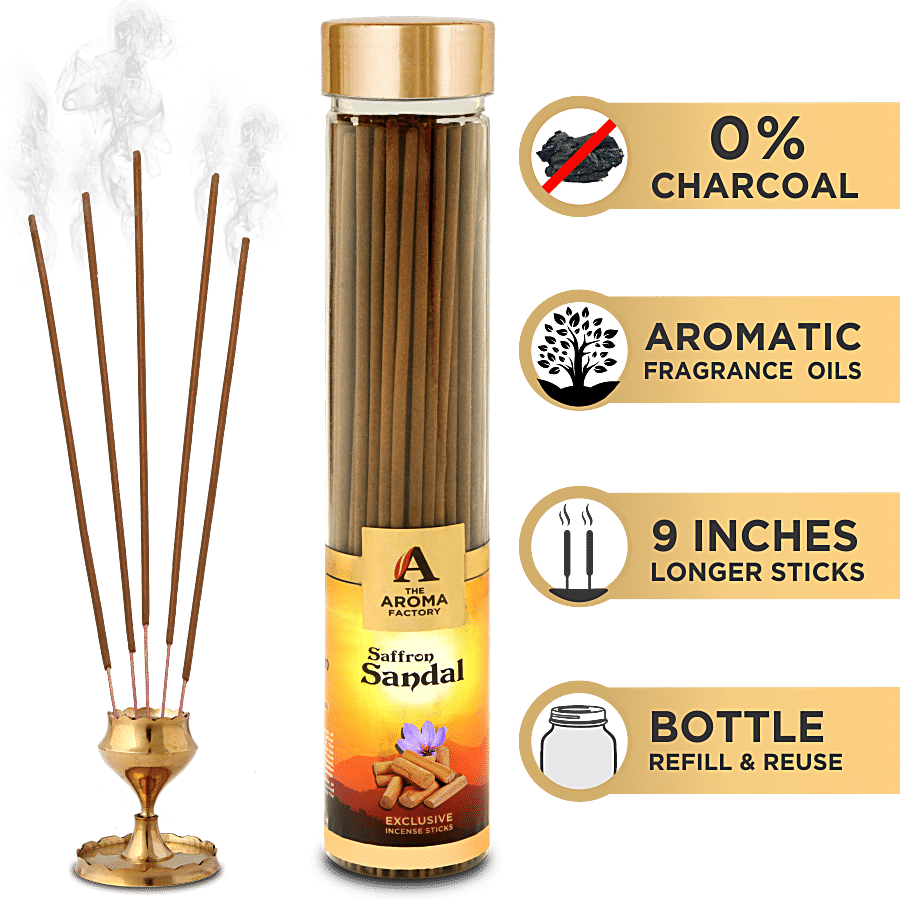 Buy The Aroma Factory Incense Sticks/Agarbatti - Saffron Sandal