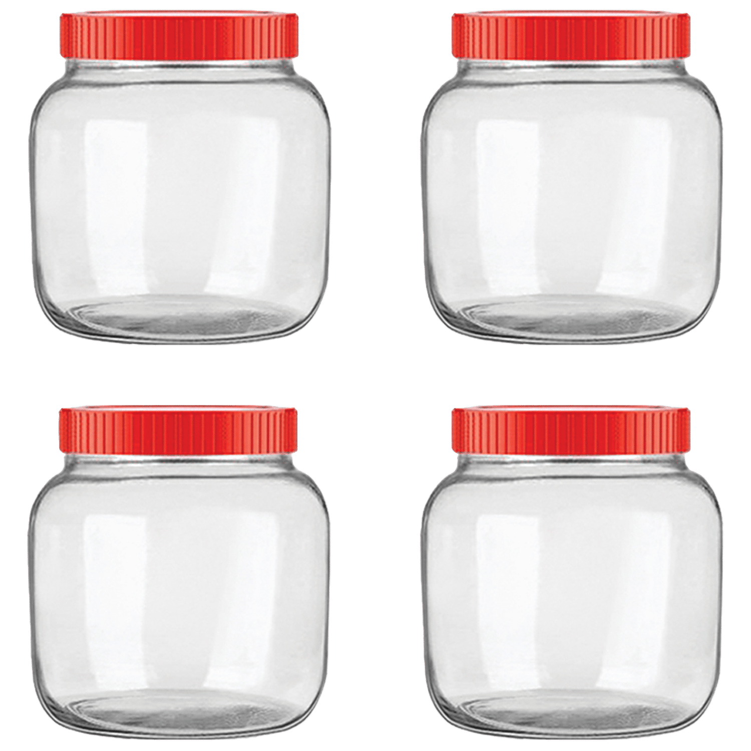 Buy Glass Ideas Glass Storage Jar - With Metal Lid Online at Best Price of  Rs 200 - bigbasket