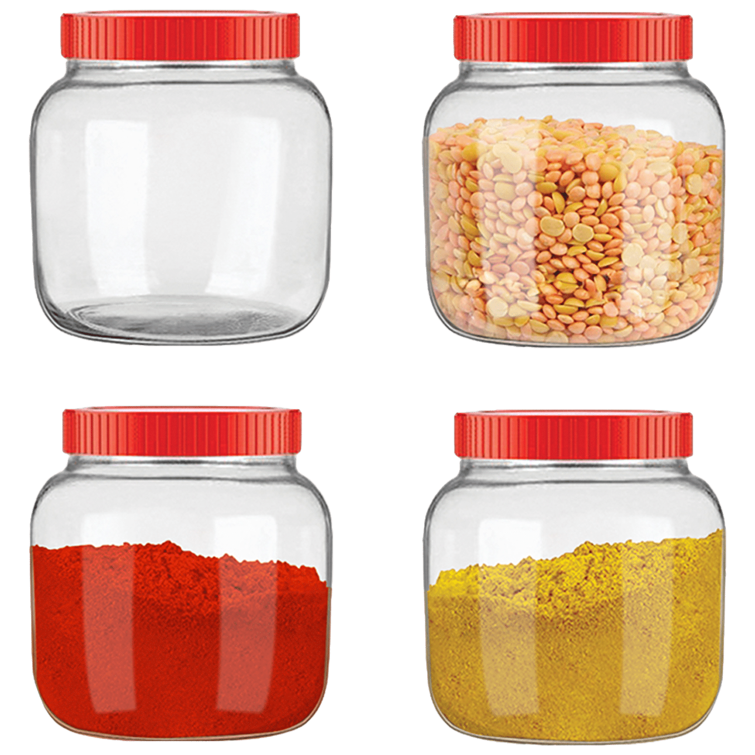 Buy Glass Ideas Glass Storage Jar - With Metal Lid Online at Best Price of  Rs 200 - bigbasket