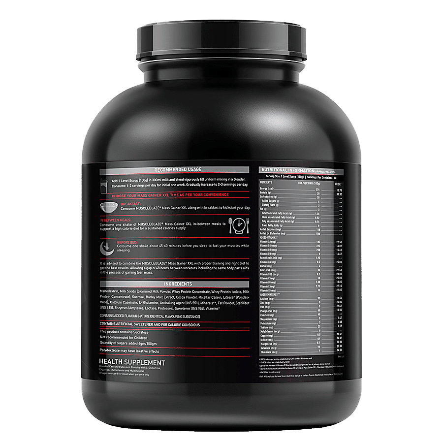 MuscleBlaze Super Gainer XXL for Muscle Growth, 500gm