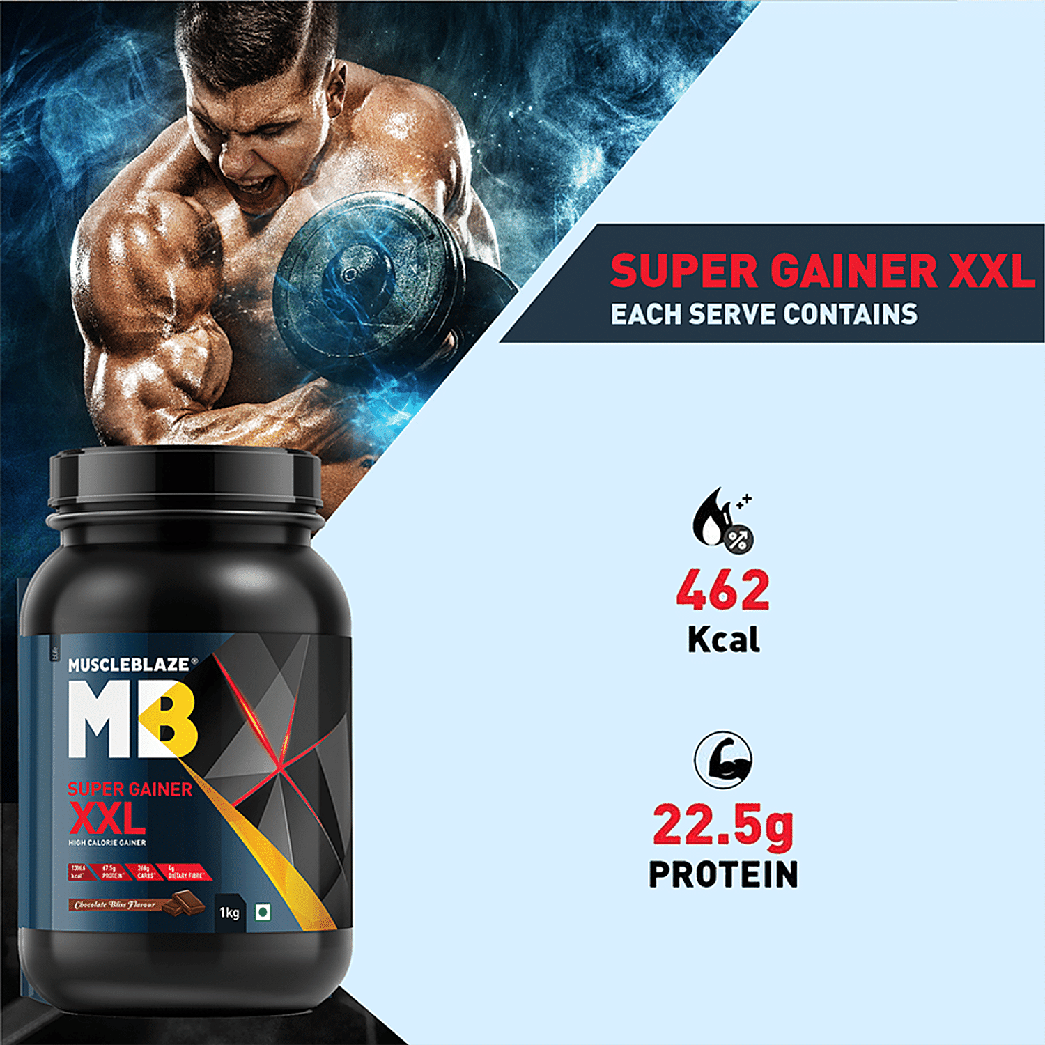 Buy MuscleBlaze Super Gainer XXL, For Muscle Mass Gain (Chocolate