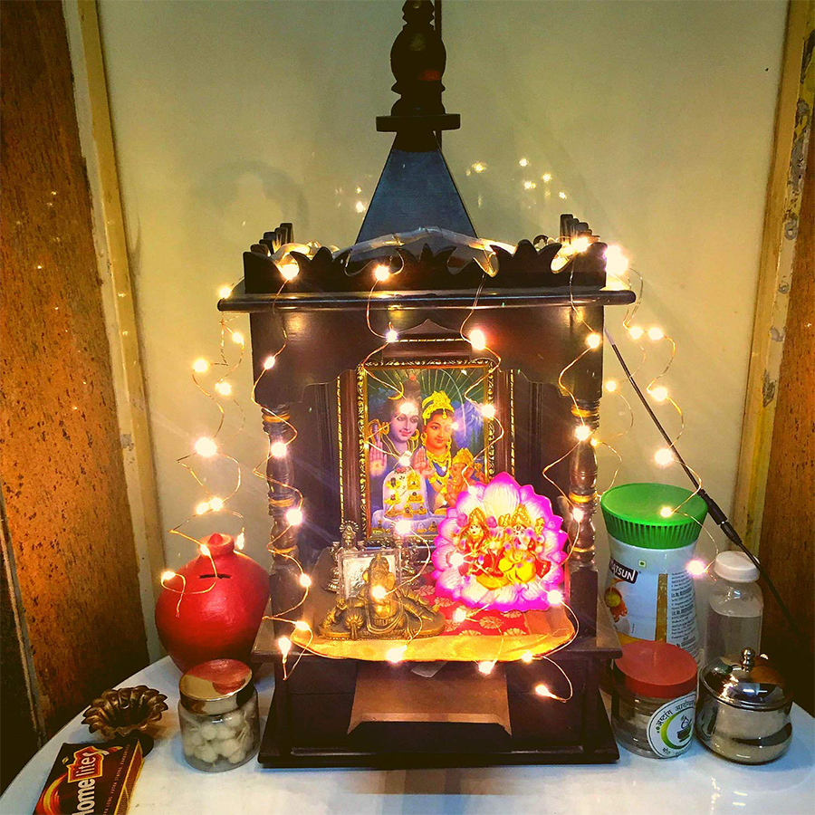 light decoration mandir