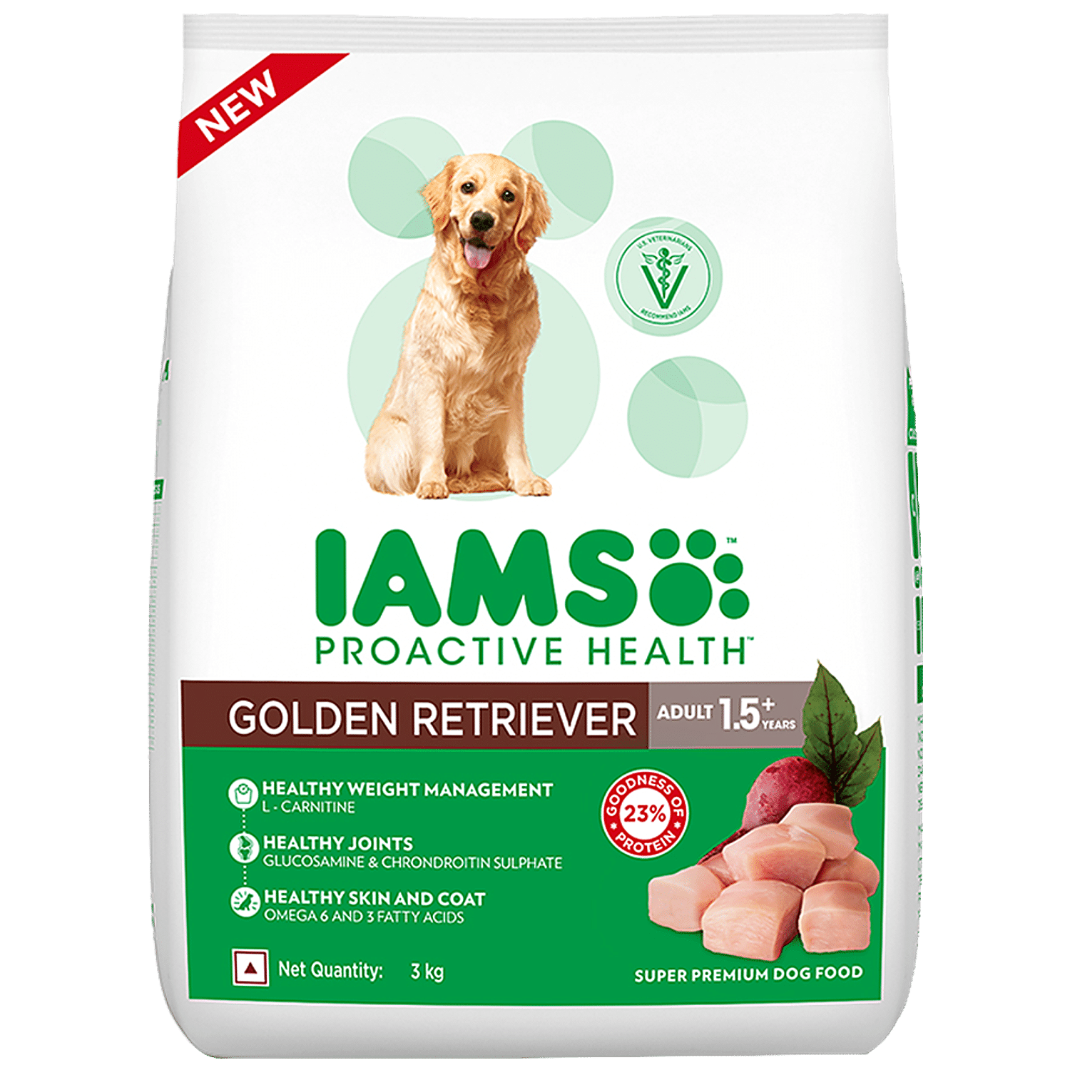 Buy IAMS Dry Dog Food Proactive Health Adult 1.5 Years Golden