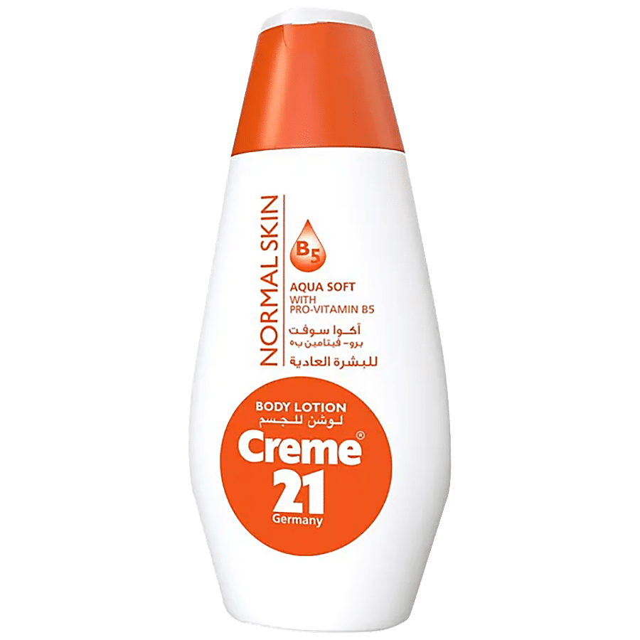 Moskee overdrijving anker Buy Creme 21 Crème 21 AquaSoft Body Lotion-All Season,Goodness of 5  moisturizers,Made in Germany,Vit E & B5 Enriched,For hands,Face &  Body,Women & Men,400 ml Online at Best Price of Rs 425 -