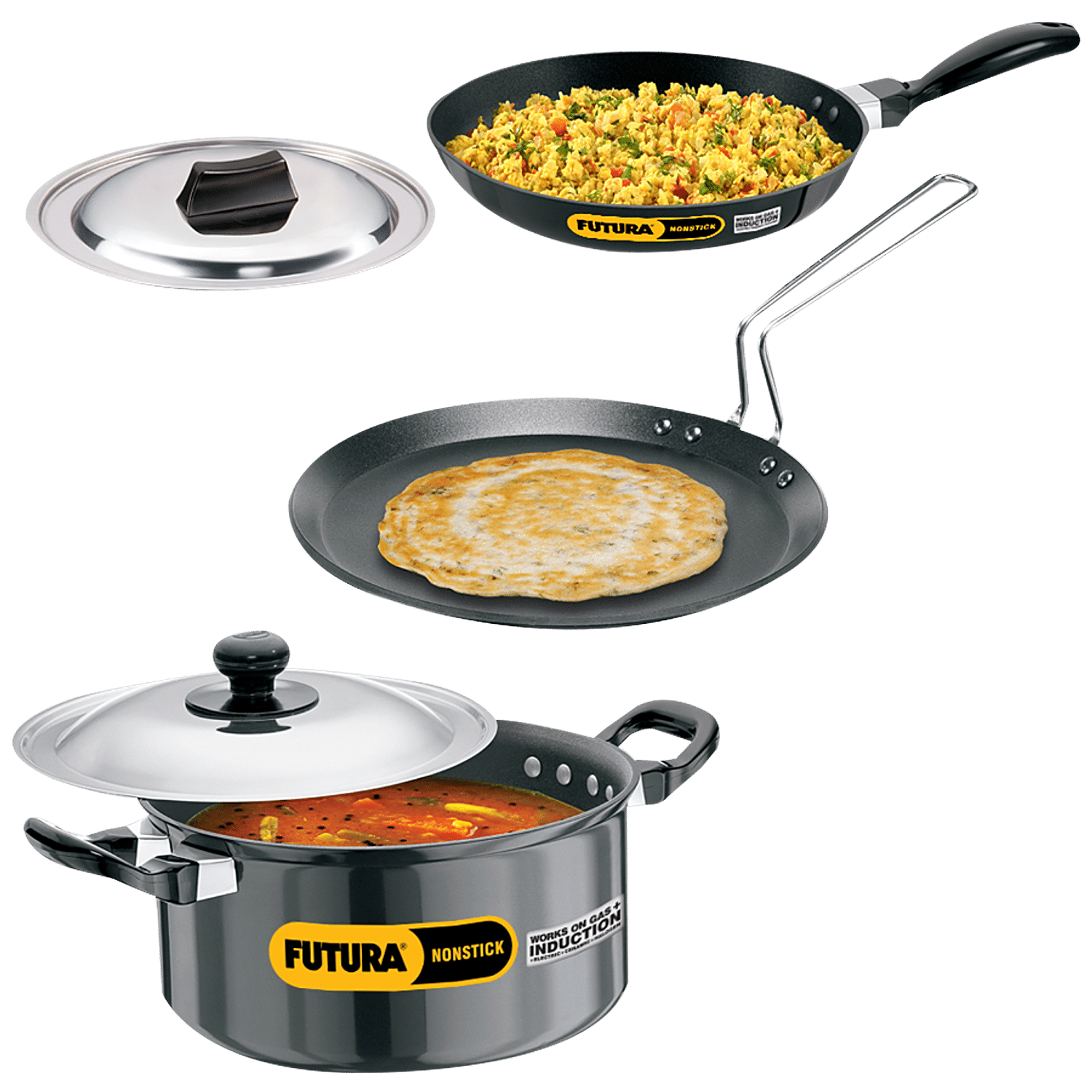 induction cookware set with pressure cooker