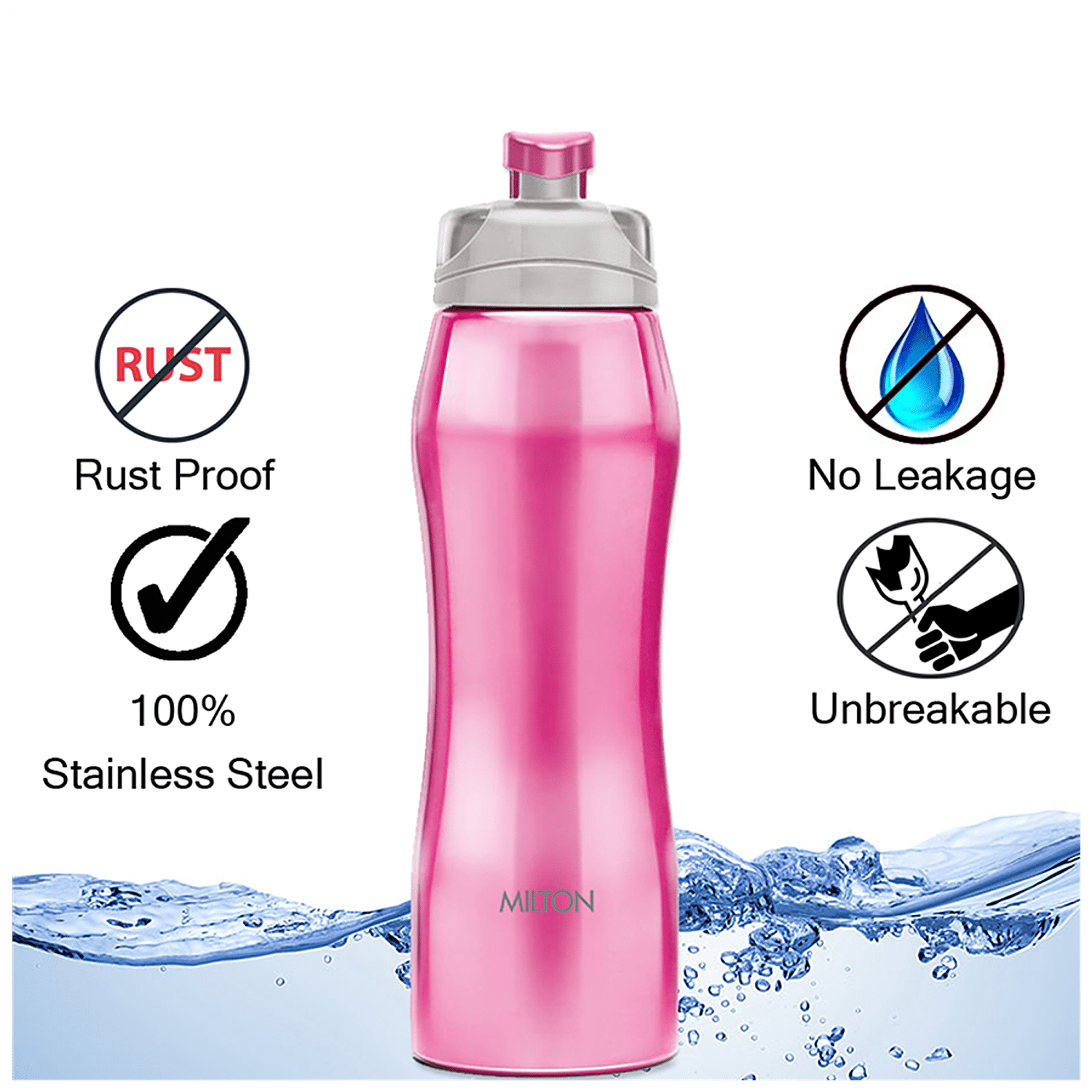 Milton Hawk Stainless Steel Water Bottle 750 ml (25 oz) Leak-Proof