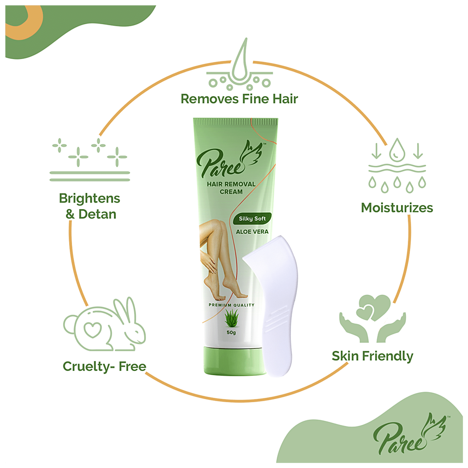 Buy Paree Hair Removal Cream - With Aloe Vera, Makes Skin Smooth & Soft  Online at Best Price of Rs 70 - bigbasket