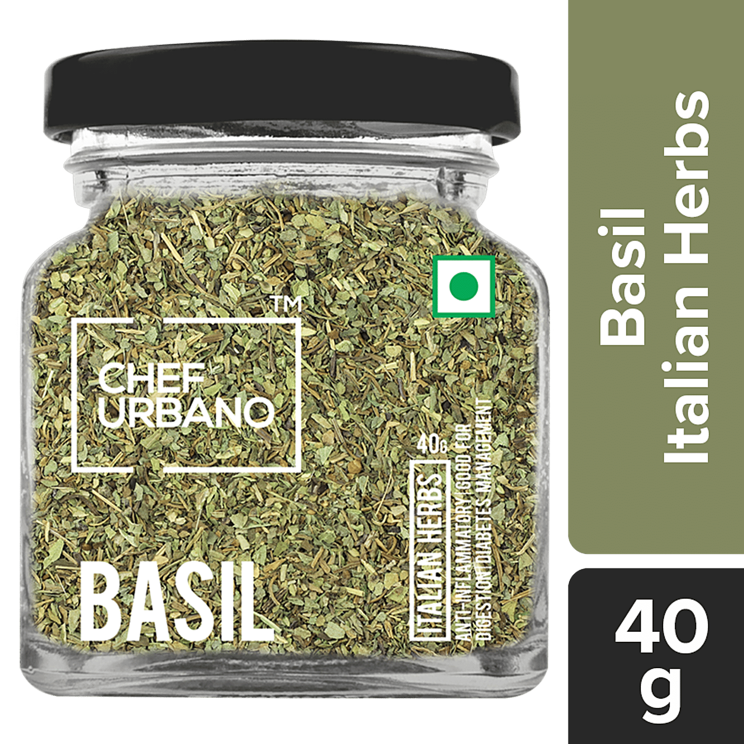 Chef Urbano Basil Italian Herbs Anti inflammatory Good For Digestion Diabetes Management 40 g