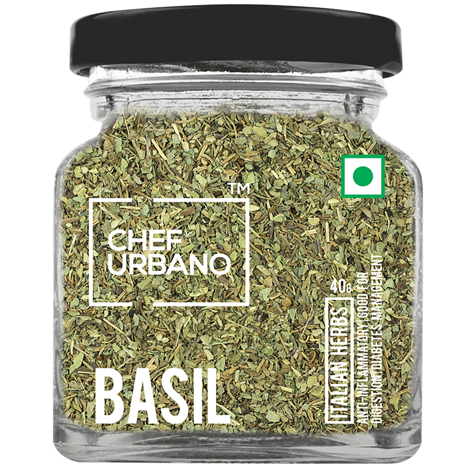 Chef Urbano Basil Italian Herbs Anti inflammatory Good For Digestion Diabetes Management 40 g