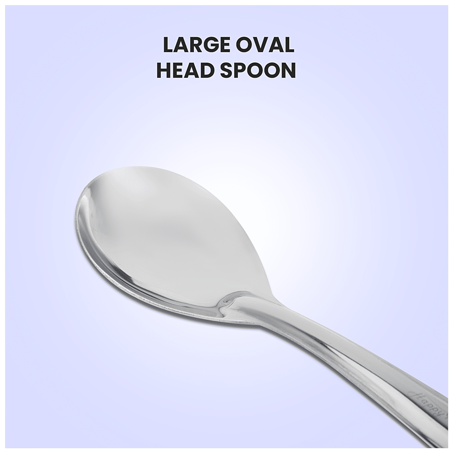 1pc Durable Serving Spoon, Stainless Steel Square Head Large Size