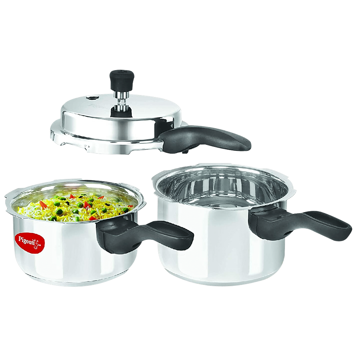 Steel pressure discount cooker combo offer