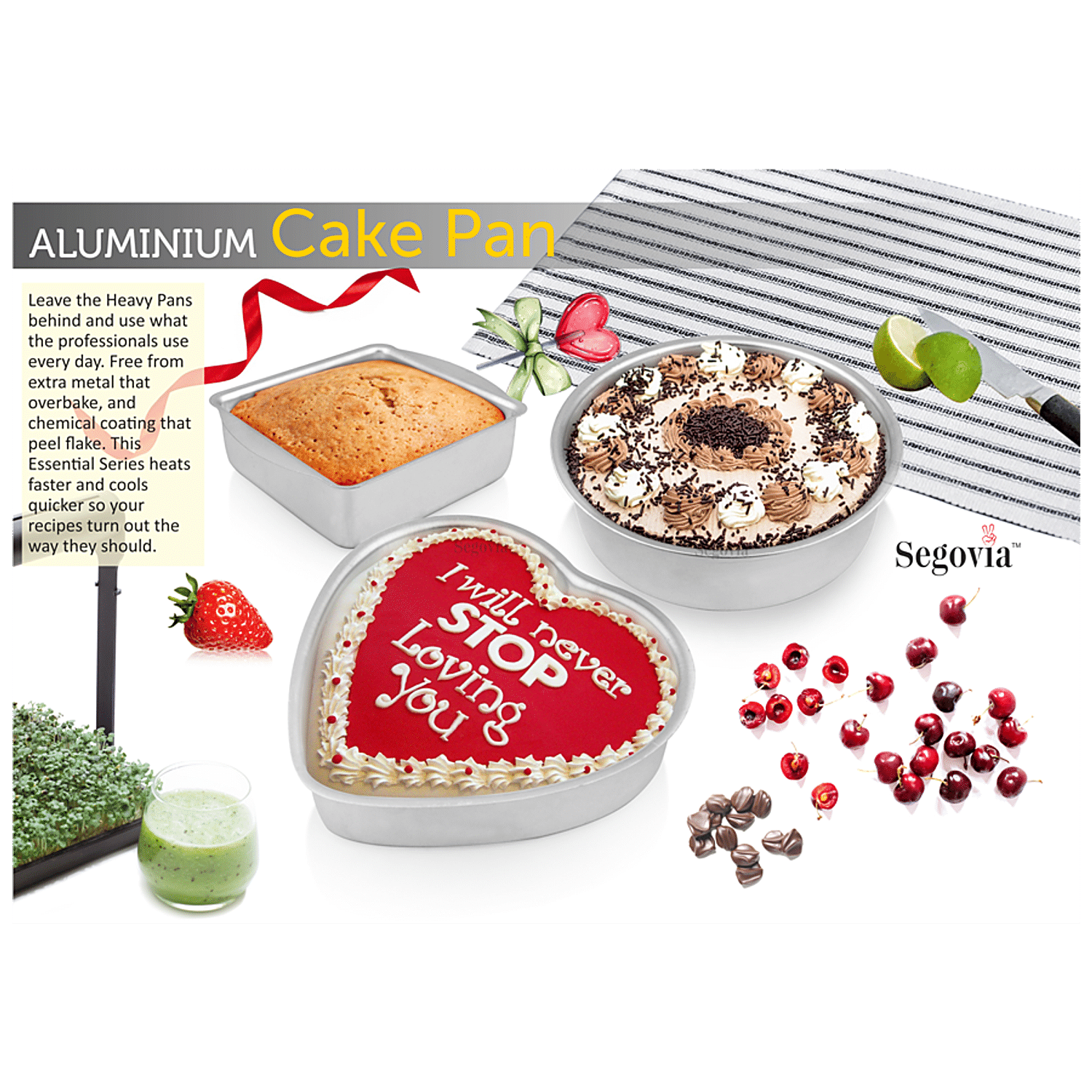 Buy Segovia Aluminium Round Shaped Cake Mould Set - Microwave, Oven &  Cooker Safe Online at Best Price of Rs 449 - bigbasket