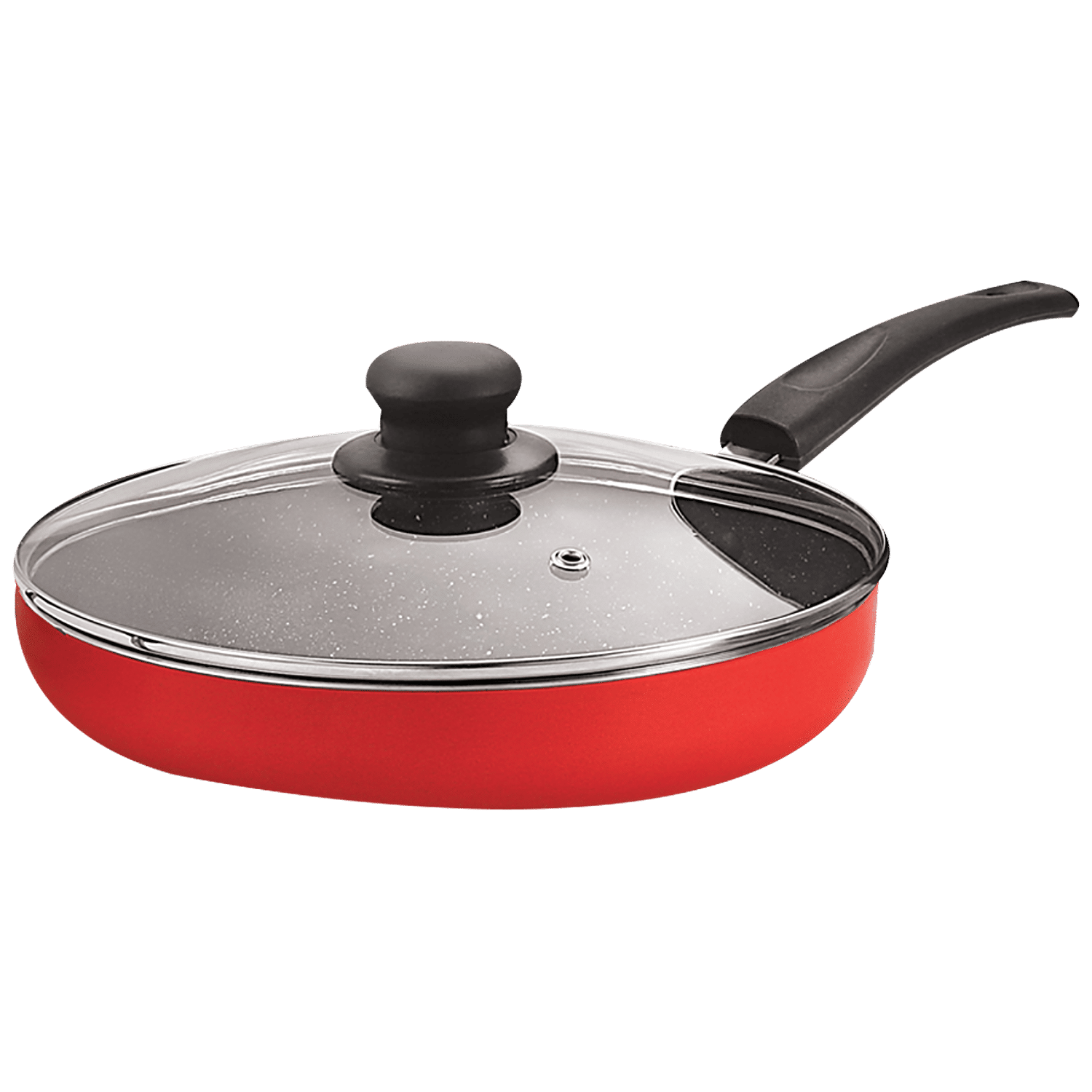 NIRLON Aluminium Induction Base Non Stick Cookware Fry Pan with Glass LID-24cm  Fry Pan 24 cm diameter with Lid 2 L capacity Price in India - Buy NIRLON  Aluminium Induction Base Non