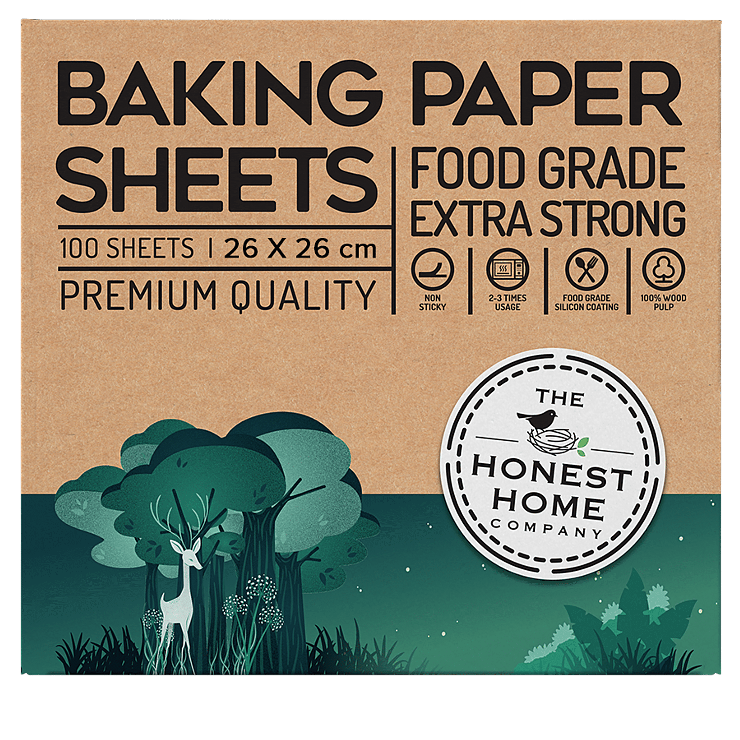 the honest home company Non Stick Baking Paper Sheets 50Pcs - Reusable, For  Baking, Oilproof Parchment Paper Price in India - Buy the honest home  company Non Stick Baking Paper Sheets 50Pcs 