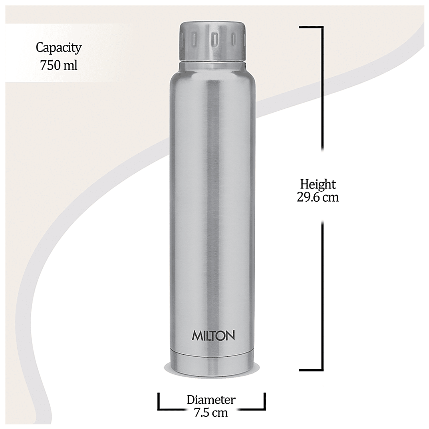 Milton Thermosteel Thermos Flask 24 Hour Hot and Cold Flask 750 ml