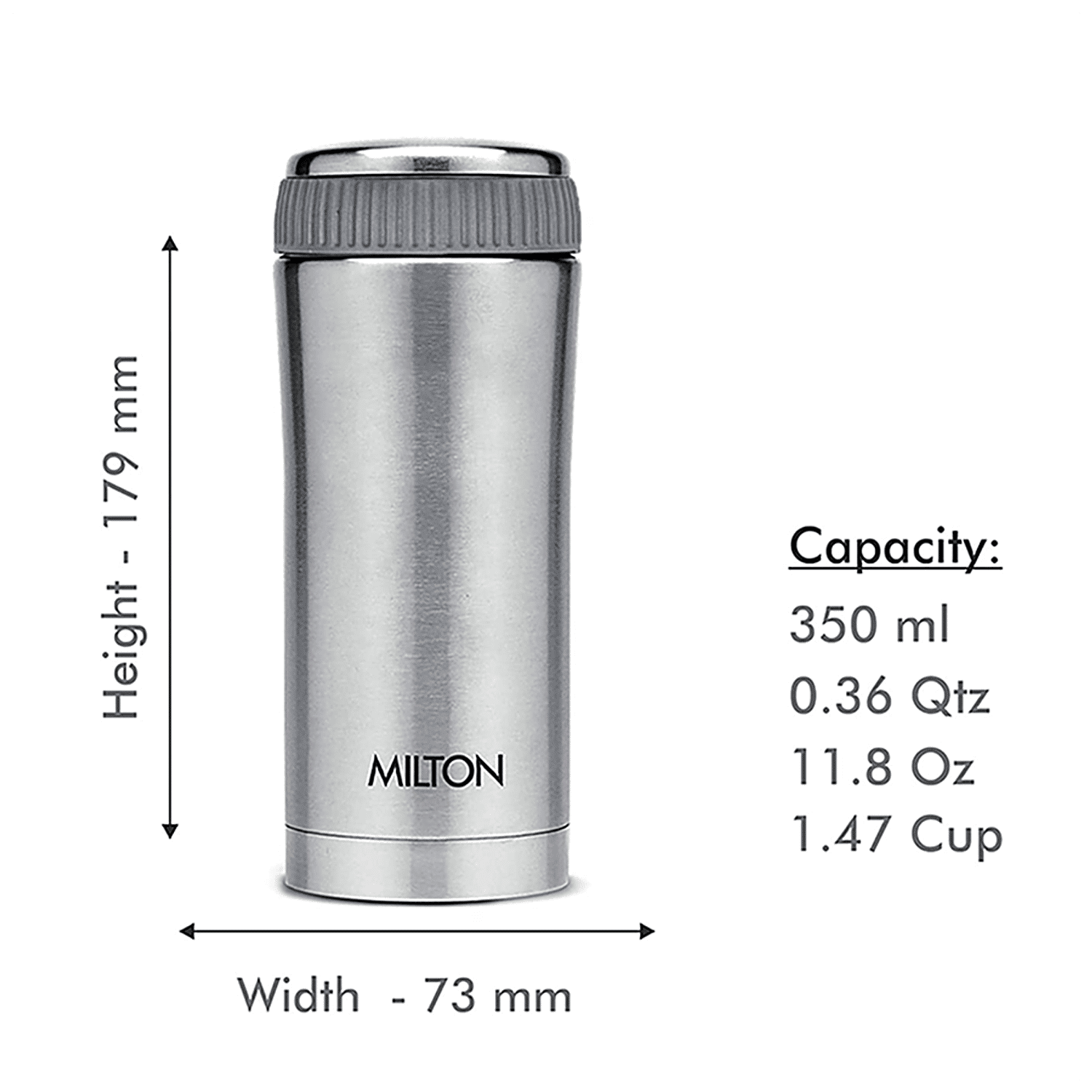 Milton Thermosteel Optima - 350 ml Flask