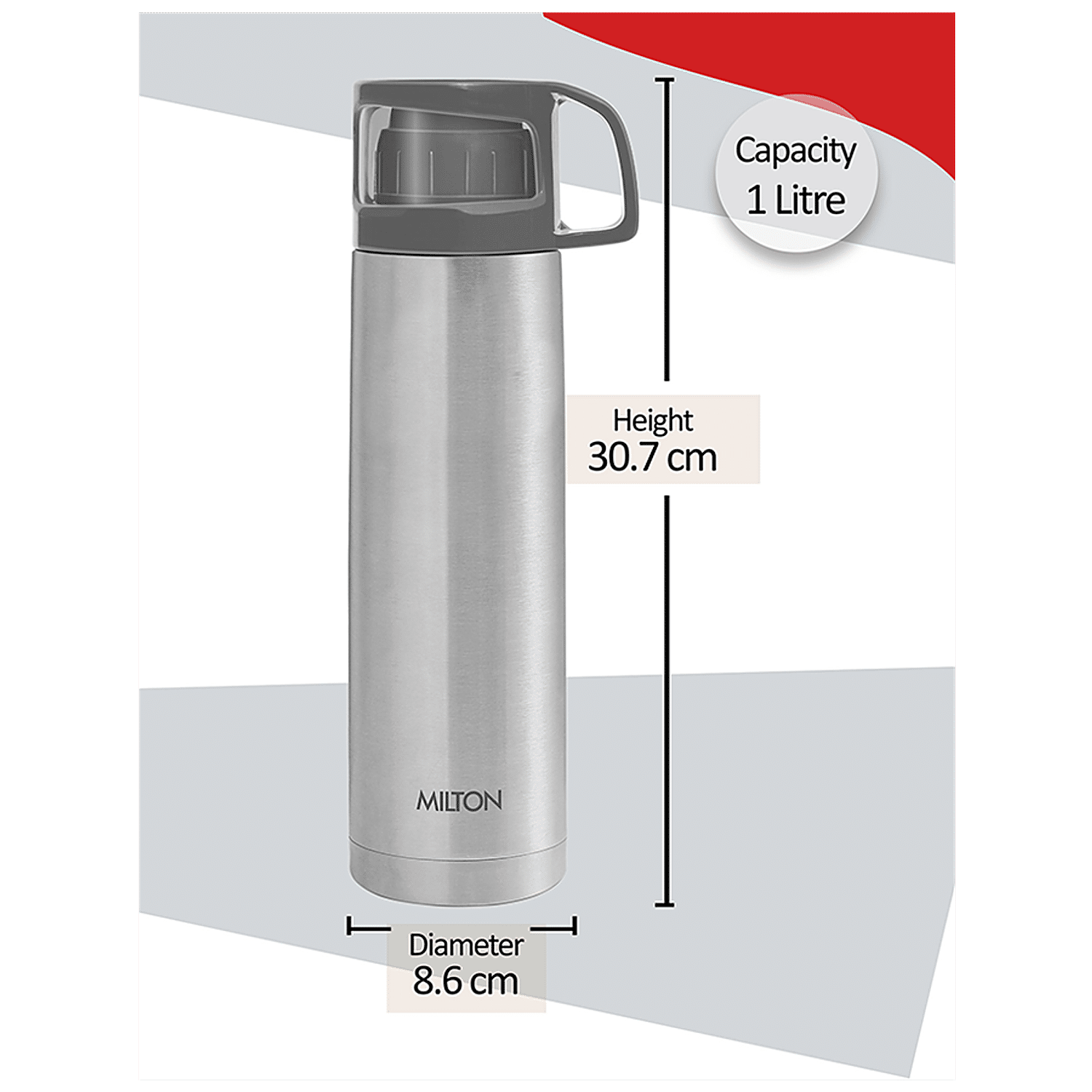 Buy Milton Thermosteel Water Bottle With Jacket - Stainless Steel, 24 Hrs  Hot & Cold Online at Best Price of Rs 1869 - bigbasket