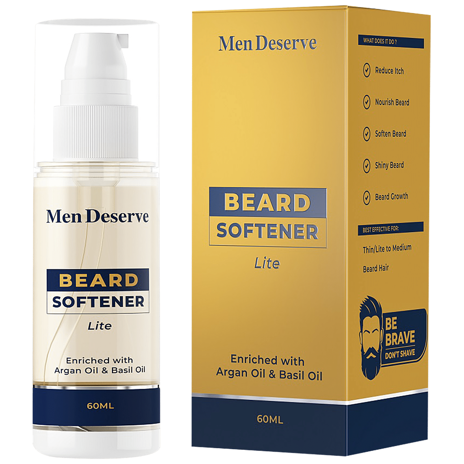 Buy Men Deserve Beard Softener Lite Enriched With Argan Oil