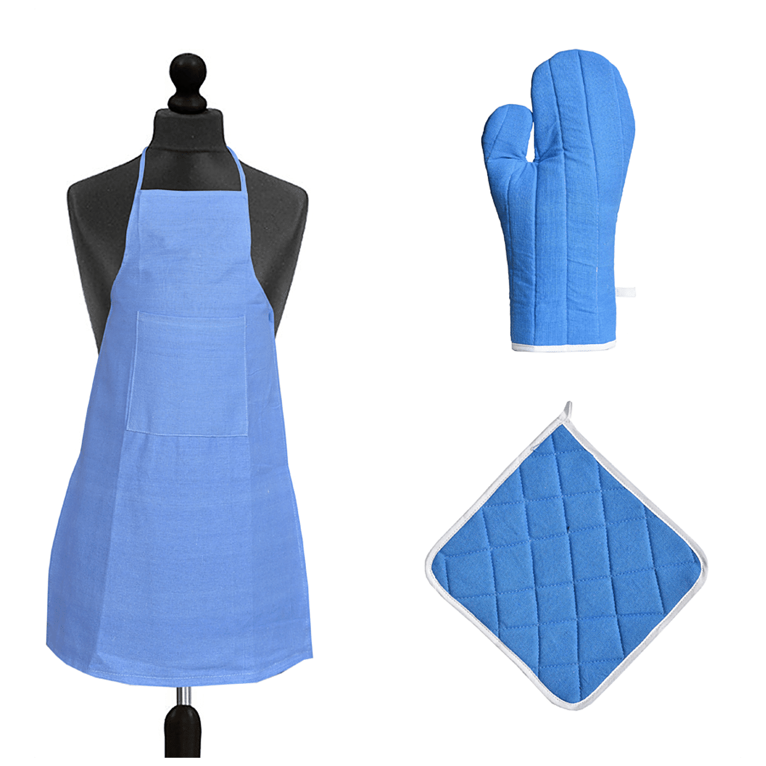 Buy Faburaa Cotton Heat Resistant Kitchen Linen Set (1 Apron, 2 Pot Holder,  2 Towel & 2 Gloves, Design - D05) Online at Best Prices in India - JioMart.