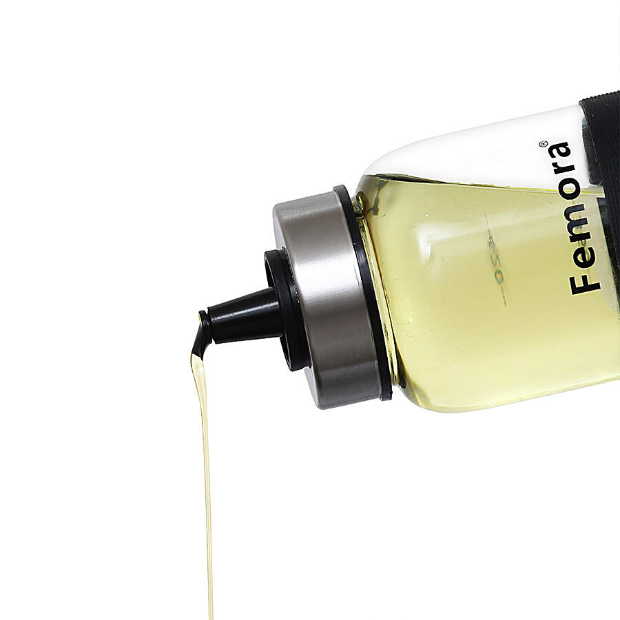 Buy Femora Borosilicate Glass Oil Dispenser - Clear, Non Messy