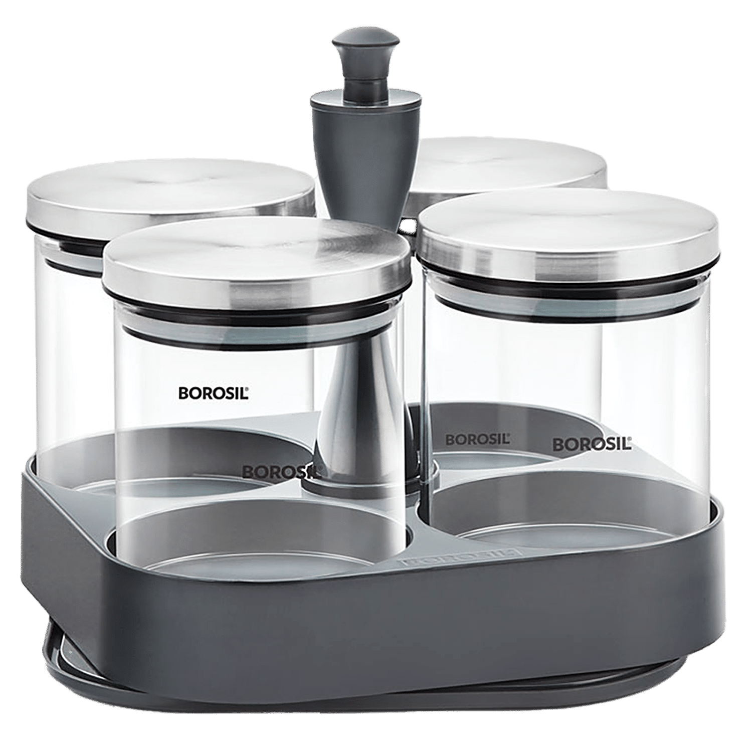 Buy Borosil Classic Glass Jar, Air-Tight Storage Container For Kitchen, Glass  Jar For Storing Spices, Snacks, Grains, Dals, Set of 3 (300 ml, 600 ml, 900  ml), Clear Online at Best Prices