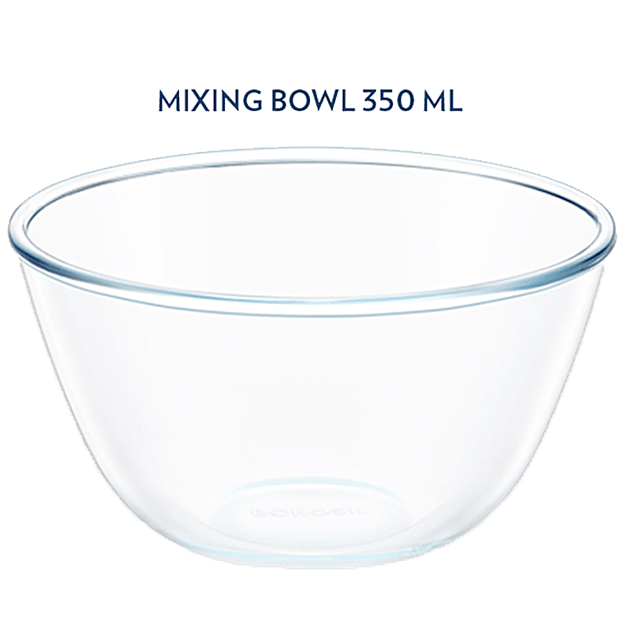 Buy Borosil Glass Mixing & Serving Bowls With Blue Lids, Oven & Microwave  Safe, Borosilicate Glass, Clear Online at Best Price of Rs 479 - bigbasket
