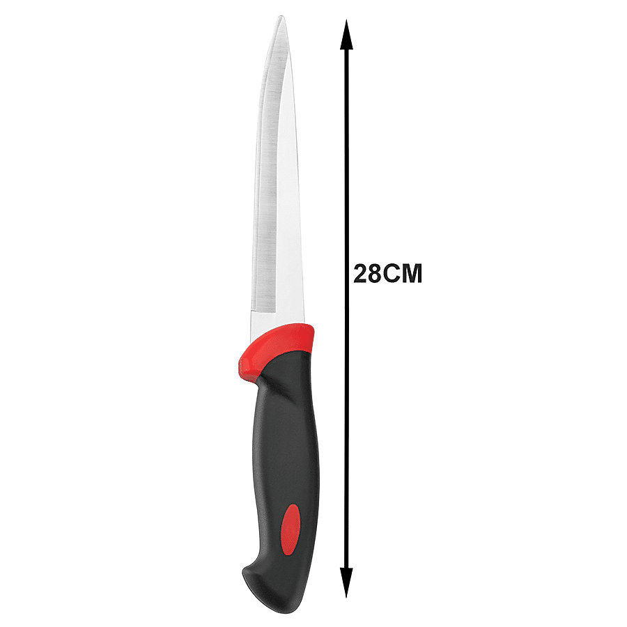 Petals Big Blade Knife Soft Grip - 28 Cm Length, 16 Cm Blade Length,  Kitchen Essential For Vegetables & Fruits, 1 pc