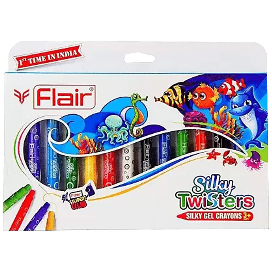 Silky crayons, 12pcs in pack