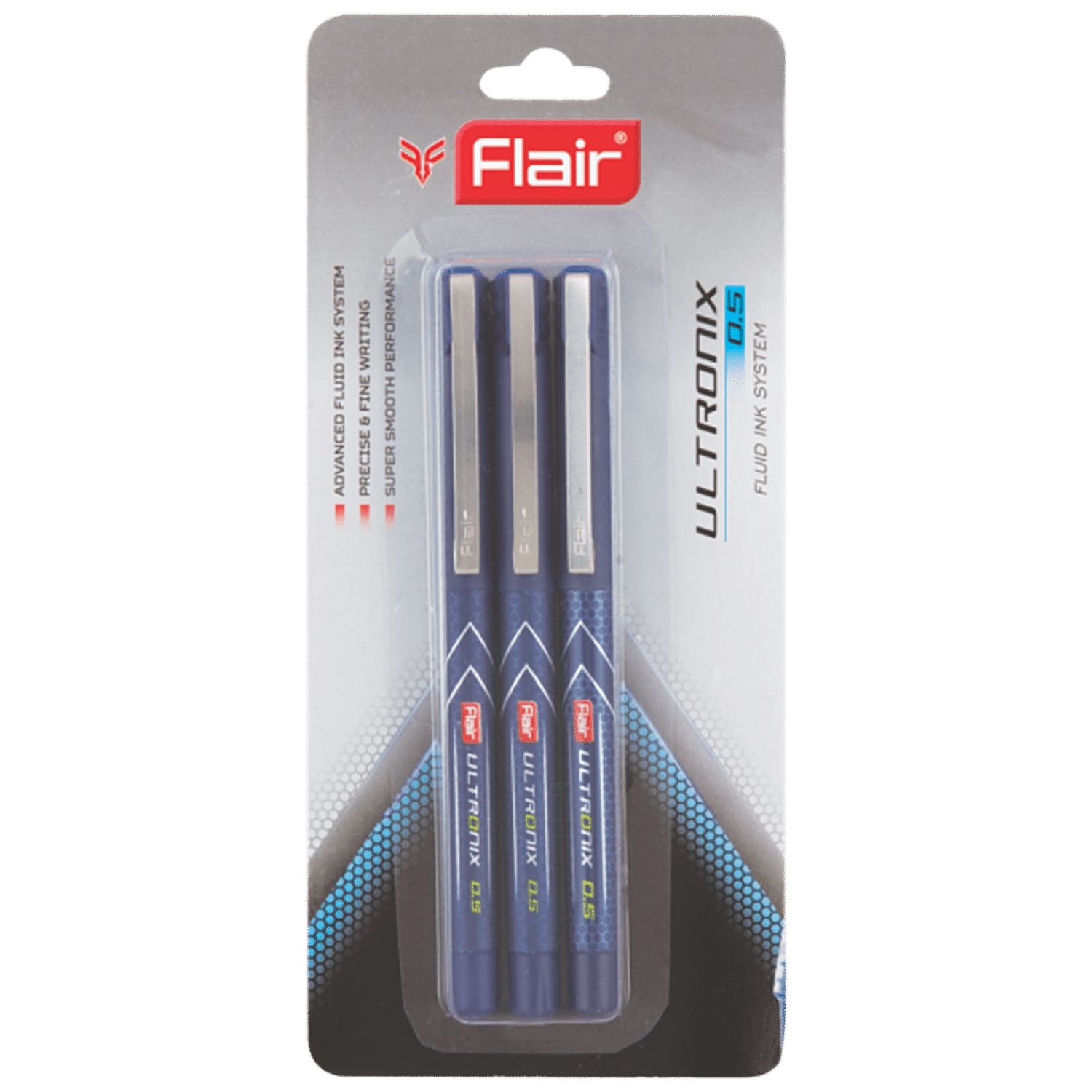 Flair Ultronix Fine Fine Tip Roller Ink Gel Pen (Blue)