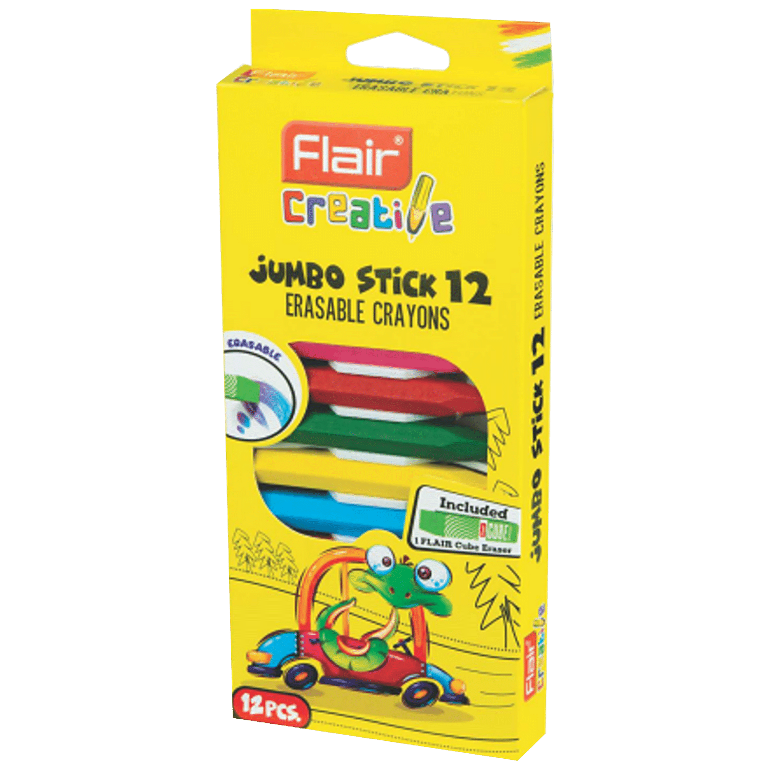 Buy Flair Creative Jumbo Stick Erasable Crayons - Pigmented, Non