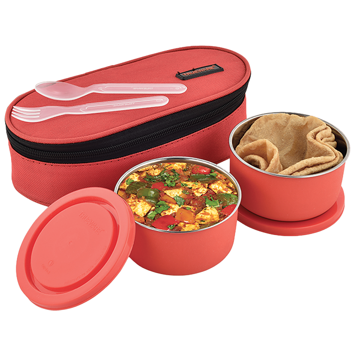 Topware 2 Air Tight stainless steel container 200 ml + Chapati Tray 350 ml  3 Containers Lunch Box - Price History