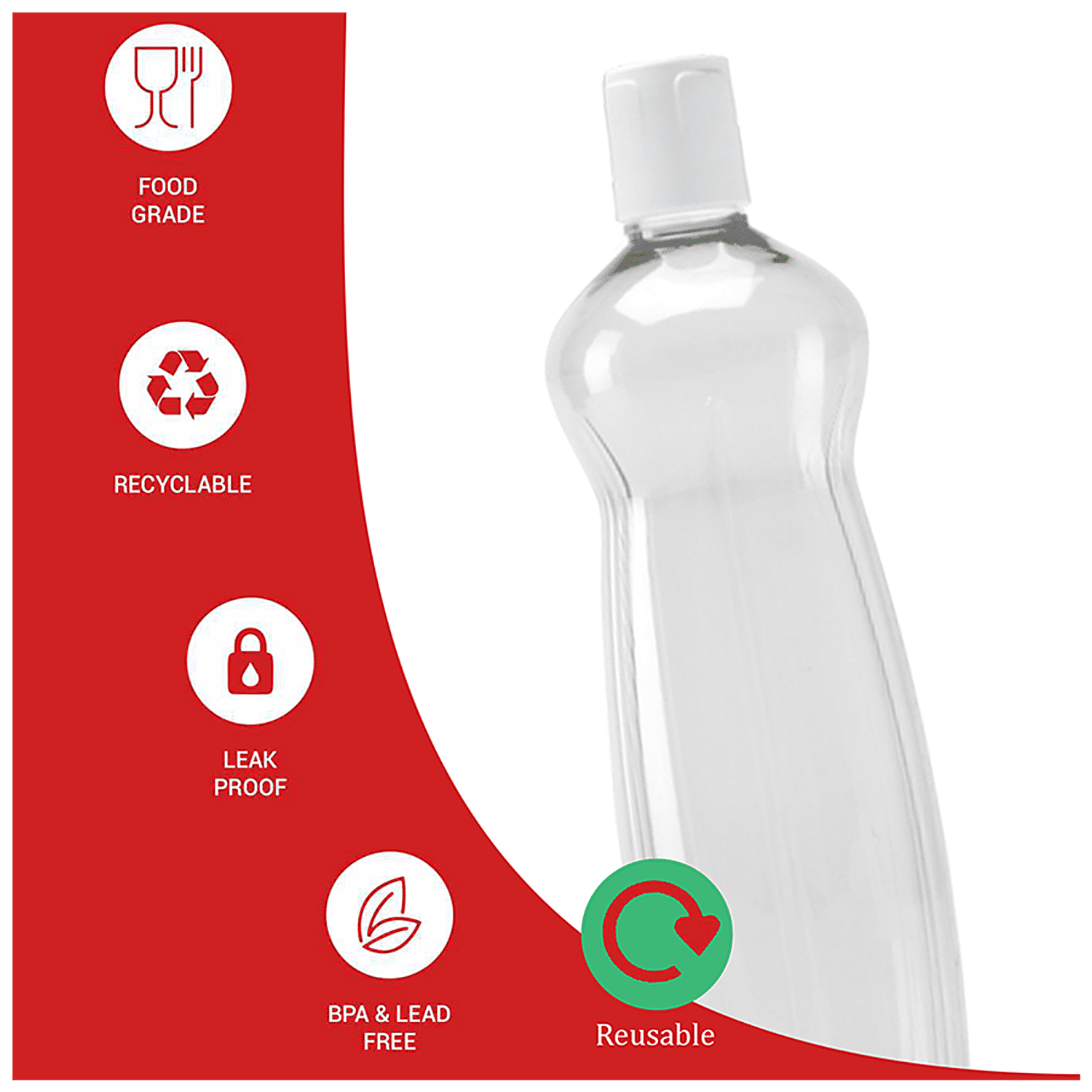 Buy BB Home Leo Plastic PET Water Bottle - Break Resistant, Leak