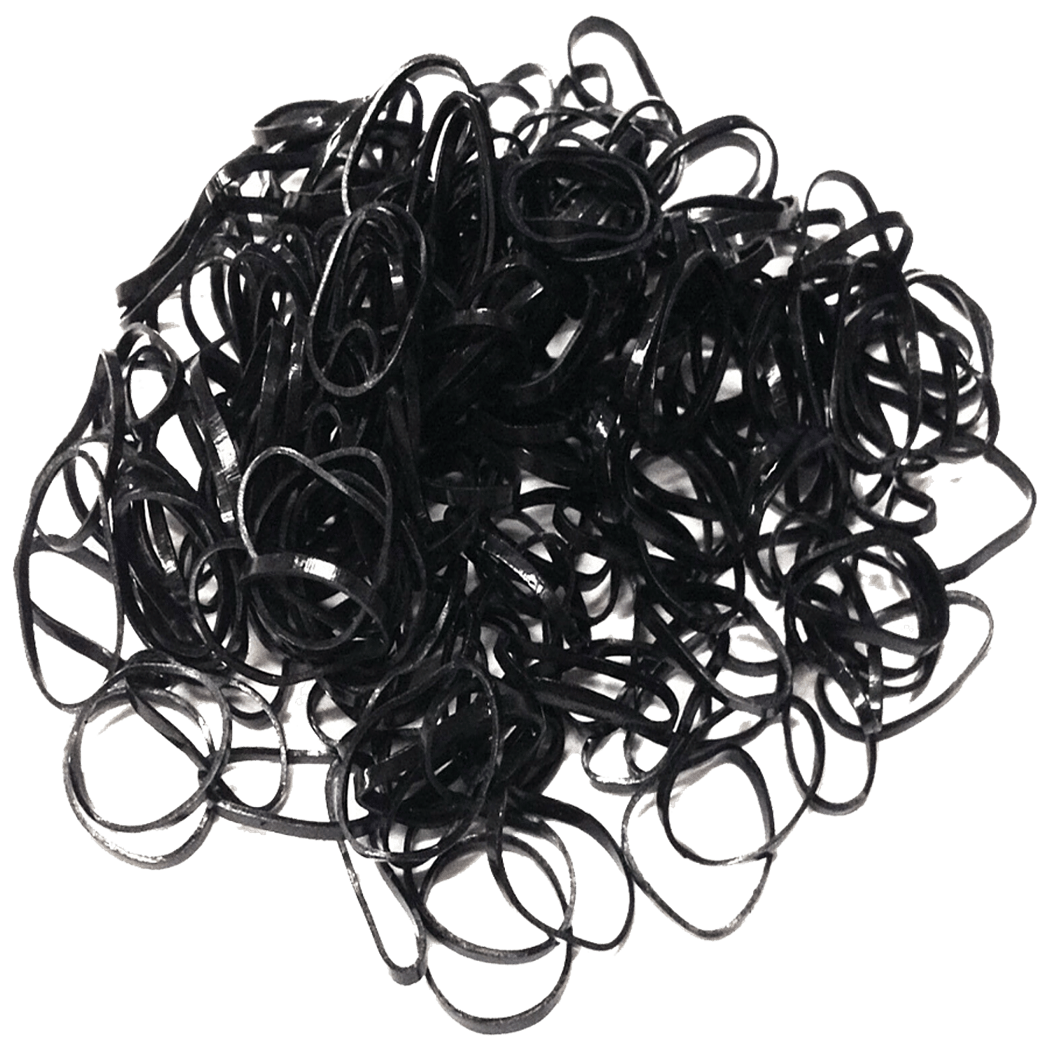 Black hair rubber outlet bands