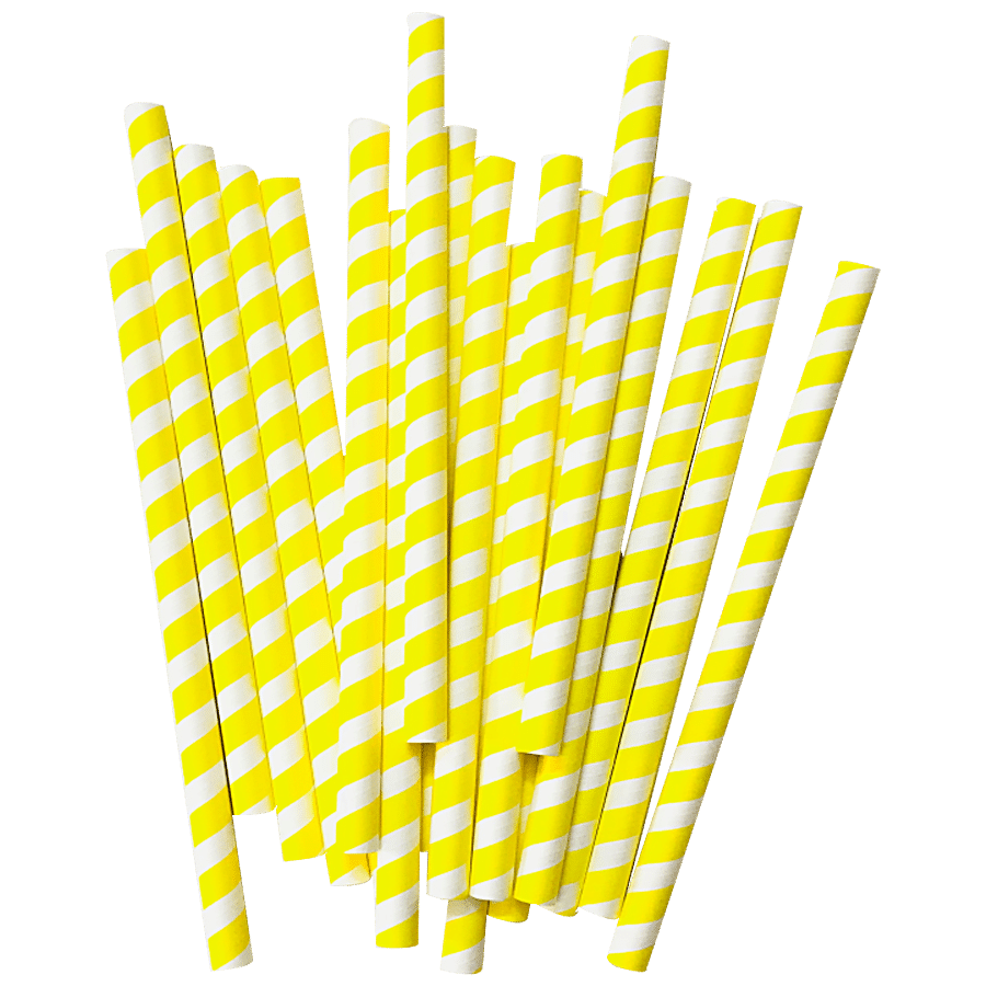 Buy Versatile Suppliers Paper Straws - Biodegradable, Food Grade, Eco  Friendly, Yellow Stripes Online at Best Price of Rs 119 - bigbasket