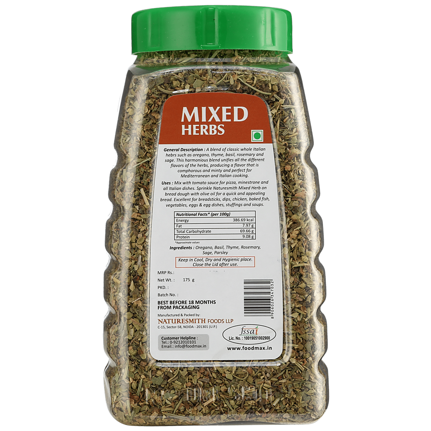 Buy Naturesmith Mixed Herbs Oregano Basil Rosemary Thyme