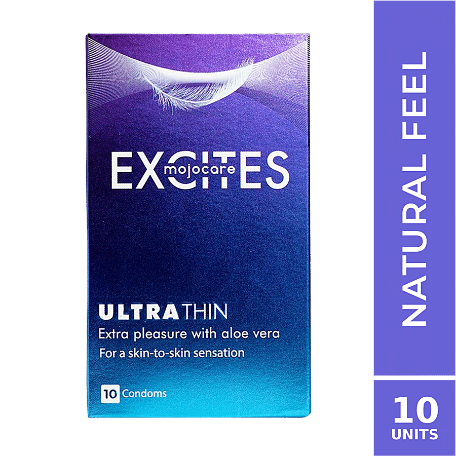 Buy Mojocare Excites Ultra Thin Unflavoured Condoms Online at Best